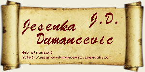 Jesenka Dumančević vizit kartica